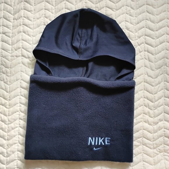 Nike Unisex Navy Blue Polyester Neck Warmer Winter Balaclava Ski Mask - Picture 1 of 2